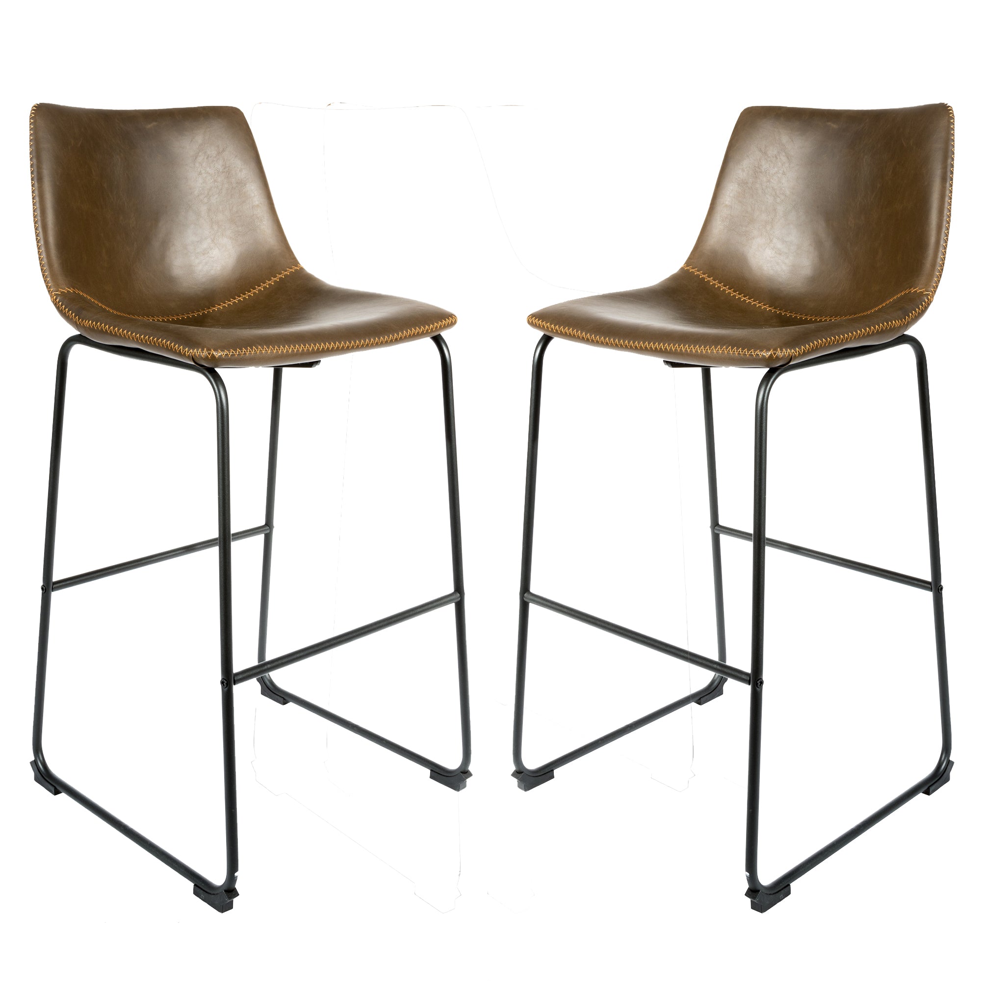 Dexter Chesnut Brown Set of Kitchen Two Bar Stools